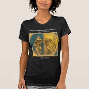 Zwei stilisierte weibliche Figuren Jan Toorop T-Shirt