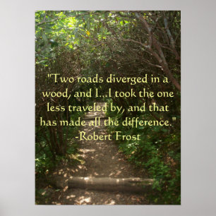 Zwei Straßen dienten in einem Holzplakat Poster