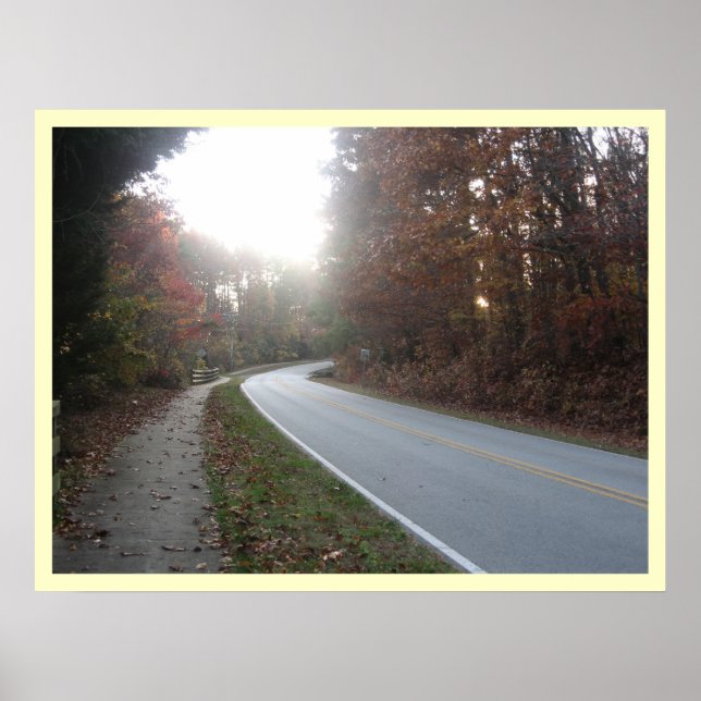 Zwei Straßen unterscheiden sich.... Poster (Vorne)