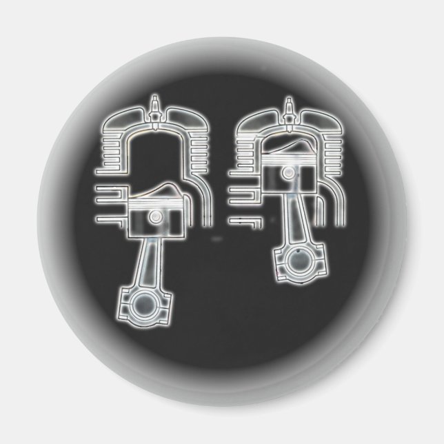 Zwei Stroke-Motor Magnet (Vorne)