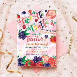 Zwei süß | Obst Party Geburtstag Einladung