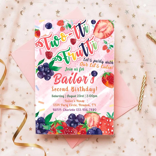 Zwei süß | Obst Party Geburtstag Einladung (Von Creator hochgeladen)