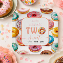 Zwei süße Donuts 2. Geburtstag Party