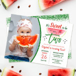 Zwei süße Glitzer Watermelon Zweites GeburtstagsFo Einladung<br><div class="desc">Zwei süße Glitzer Watermelon Zweites Foto Einladung</div>