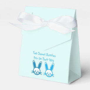 Zwei süße Kaninchen Zwillingsjungen Geschenkschachtel