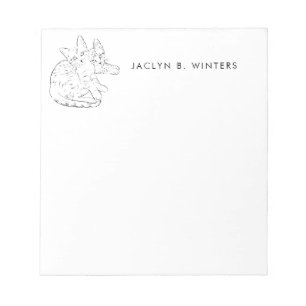 Zwei süße Kätzchen, die Personalisiertes Notepad k Notizblock