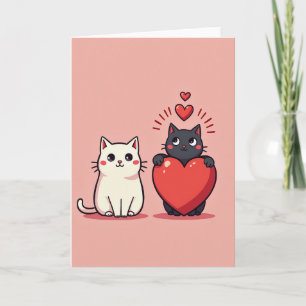 Zwei süße Katzen Liebeskarte Karte