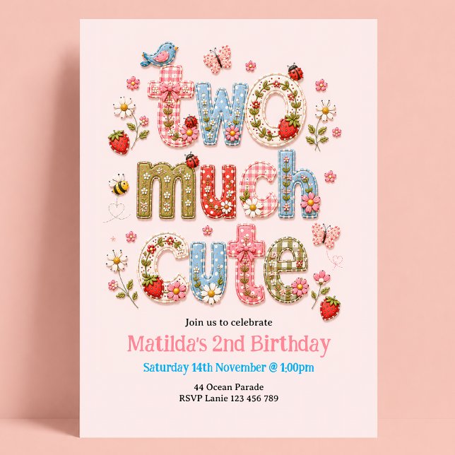 Zwei süße Mädchen zum 2. Geburtstag Einladung (Von Creator hochgeladen)