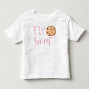 Zwei süße rosa Cookie-Geburtstag Kleinkind T-shirt