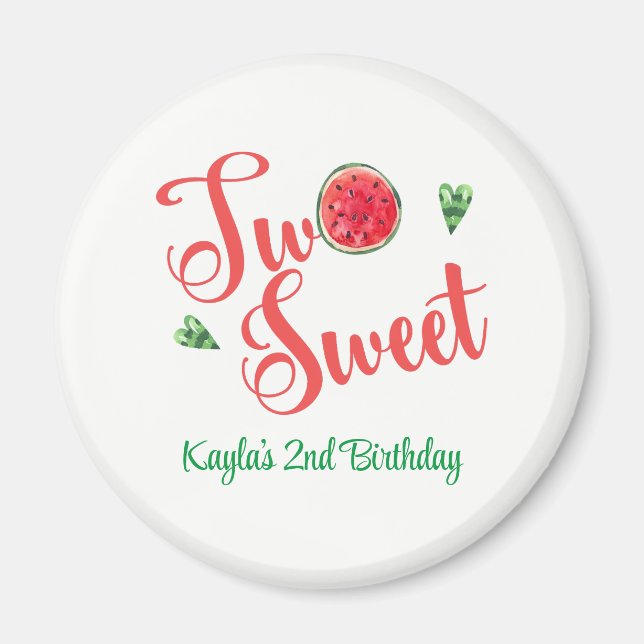 Zwei süße zweite Geburtstag Magnet (Vorne)