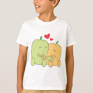 Zwei süßes Pfeffer-Liebhaber-Umarmen T-Shirt