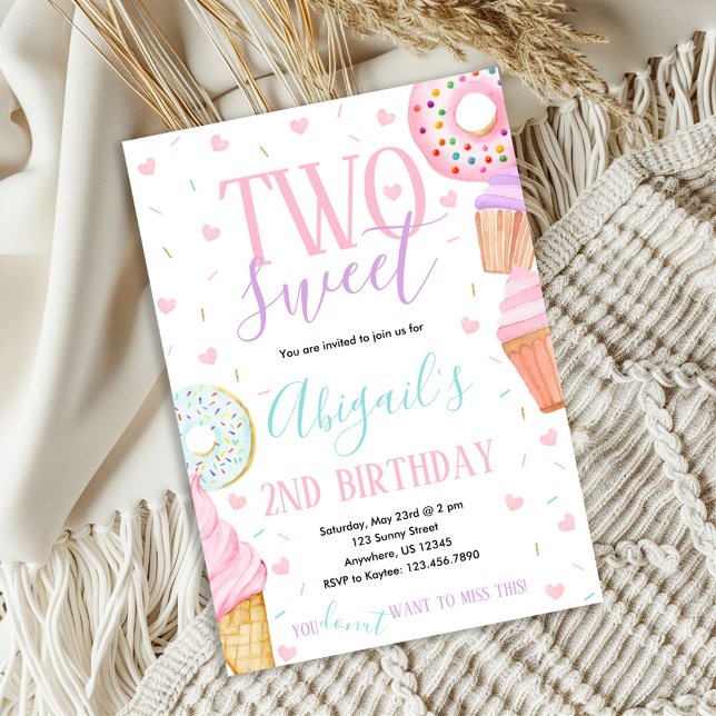 ZWEI Sweet Birthday Einladung (Von Creator hochgeladen)