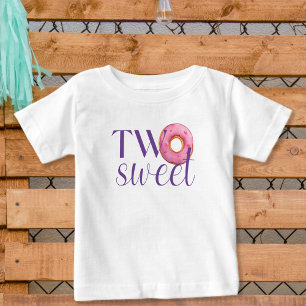 Zwei Sweet Donut Geburtstagsparty Baby T-shirt