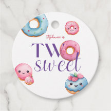 Zwei Sweet Donut Geburtstagsparty