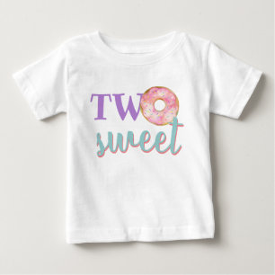 Zwei Sweet Donut Girl zum zweiten Geburtstag Outfi Baby T-shirt