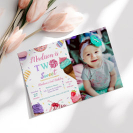 Zwei Sweet Foto Geburtstagsparty Einladung