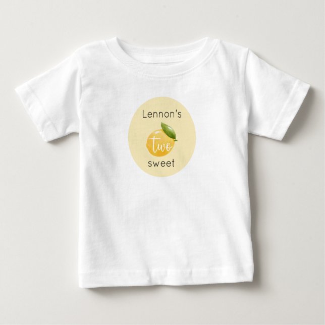 Zwei Sweet Lemon 2. Geburtstag Baby T-shirt (Vorderseite)