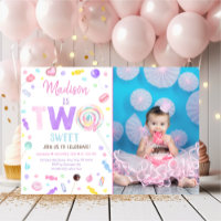 ZWEI Sweet Lollipop Candy Zweiter Geburtstag