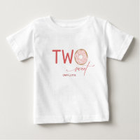 Zwei Sweet Pink Mattiert Donut Girl's 2. Geburtsta