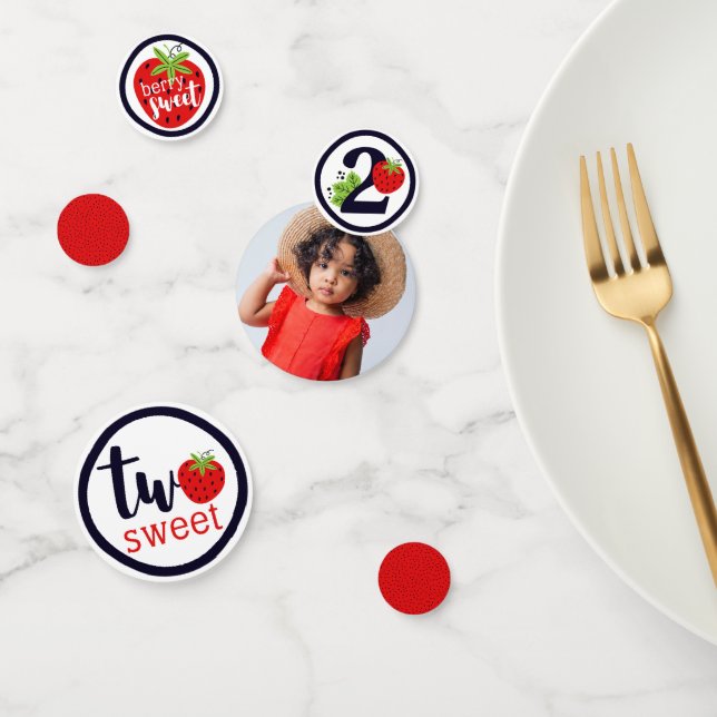 ZWEI Sweet Strawberry Birthday Girl 2. Party Konfetti (Gruppe)