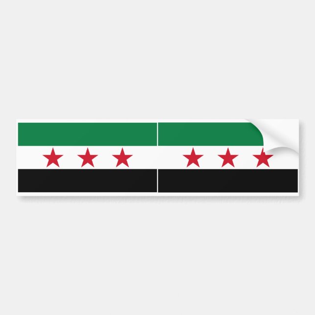ZWEI Syrien Flagge Autoaufkleber (Vorne)
