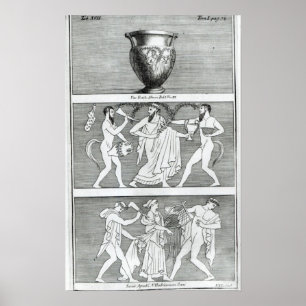 Zwei Szenen von einer etruskischen Vase Poster