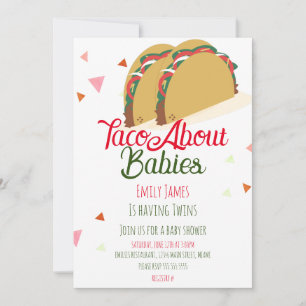 Zwei Tacos Zwillings-Baby-Party Einladung
