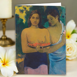 Zwei tahitianische Frauen von Paul Gauguin, Art Karte