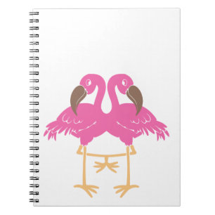 Zwei tanzende Flamingos Notizblock