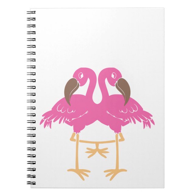 Zwei tanzende Flamingos Notizblock (Vorderseite)