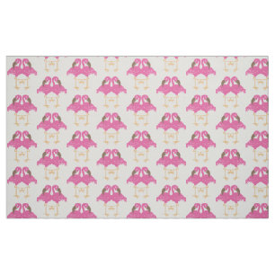 Zwei tanzende Flamingos Stoff