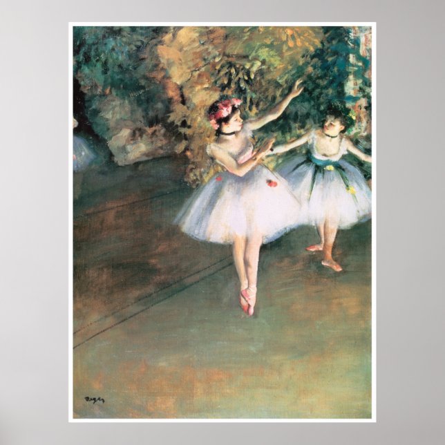 Zwei Tänzer auf einer Bühne, 1874 - Edgar Degas Poster (Vorne)