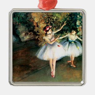 Zwei Tänzer auf einer Bühne von Degas Ornament Aus Metall
