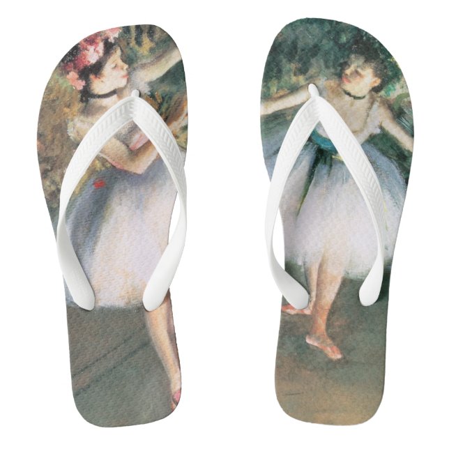Zwei Tänzer auf einer Bühne von Edgar Degas, Vinta Flip Flops (Fußbett)