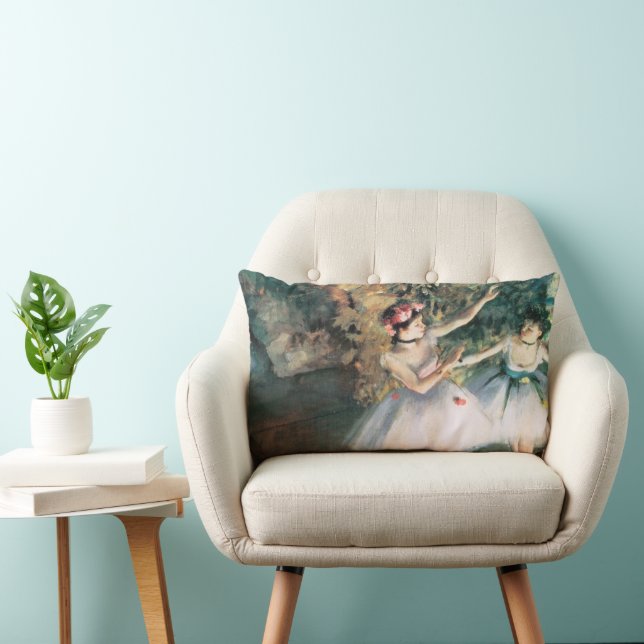 Zwei Tänzer auf einer Bühne von Edgar Degas, Vinta Lendenkissen (Stuhl )