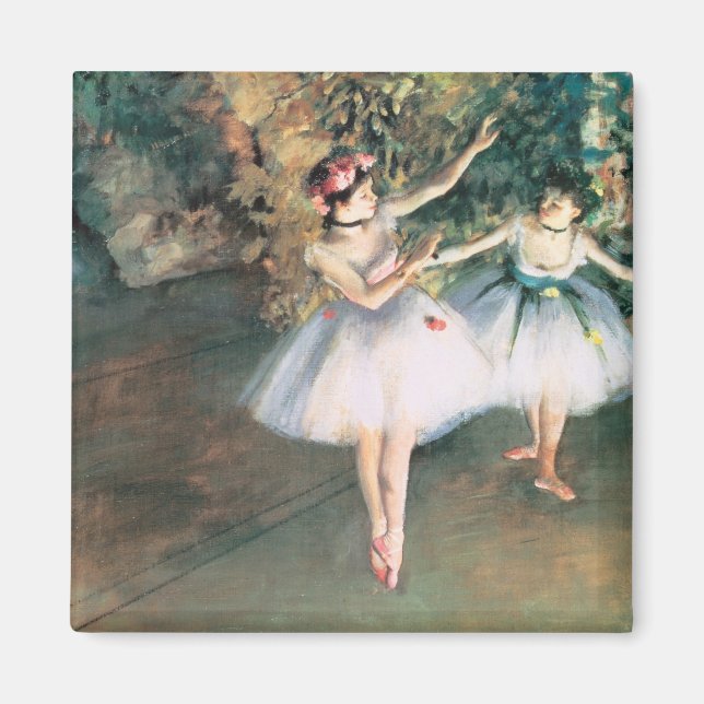 Zwei Tänzer auf einer Bühne von Edgar Degas, Vinta Magnet (Vorne)