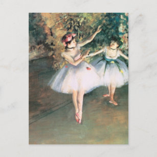 Zwei Tänzer auf einer Bühne von Edgar Degas, Vinta Postkarte