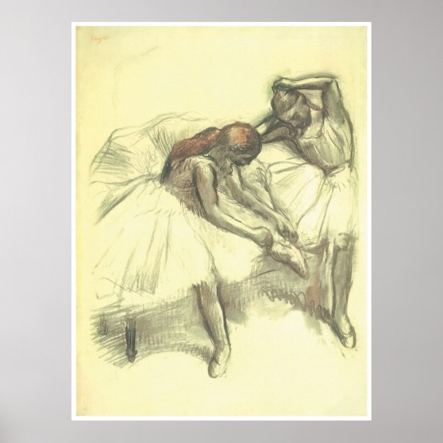 Zwei Tänzer, c. 1898-1903, Edgar Degas Poster (Vorne)