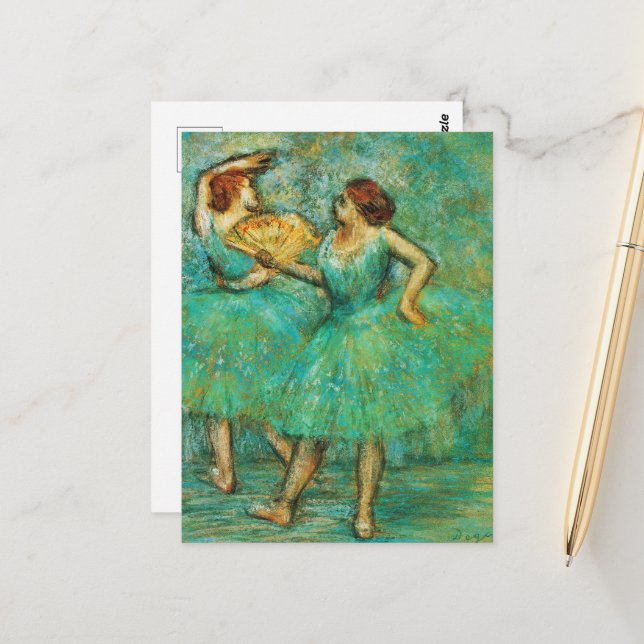 Zwei Tänzer, Degas Art Postkarte (Vorderseite/Rückseite Beispiel)