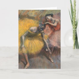 Zwei Tänzer, gelb und rosa | Edgar Degas Karte