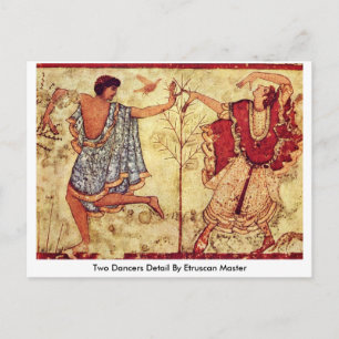 Zwei Tänzer vom etruskischen Meister Postkarte