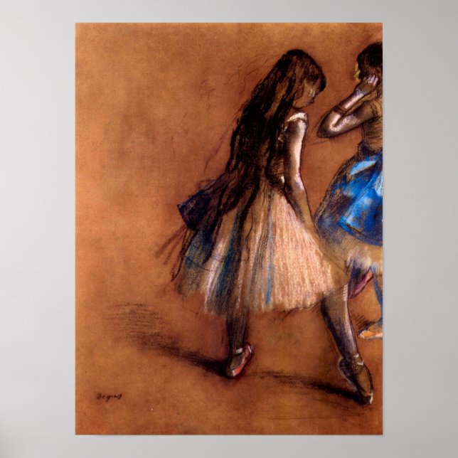 Zwei Tänzer von Edgar Degas Poster (Vorne)