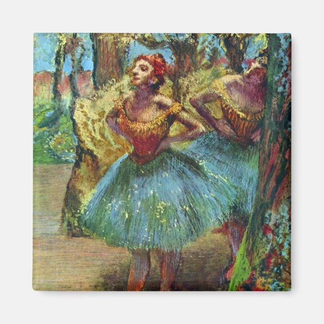Zwei Tänzer von Edgar Degas, Vintage Ballettkunst Magnet (Vorne)