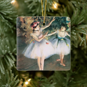 Zwei Tänzerinnen auf einer Bühne von Edgar Degas,  Keramikornament