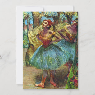 Zwei Tänzerinnen von Edgar Degas, Vintage Ballett  Einladung