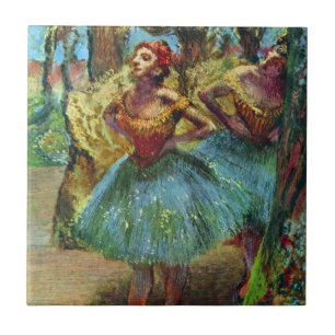 Zwei Tänzerinnen von Edgar Degas, Vintage Ballett  Fliese