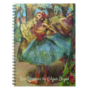 Zwei Tänzerinnen von Edgar Degas, Vintage Ballett Notizblock
