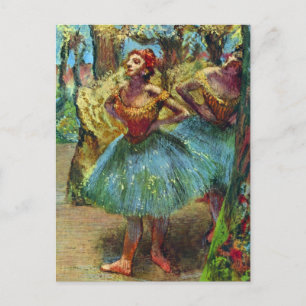Zwei Tänzerinnen von Edgar Degas, Vintage Ballett  Postkarte