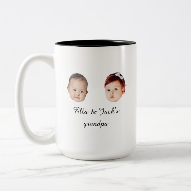 Zwei Tasse Personalisiertes Foto Geschenk (Links)