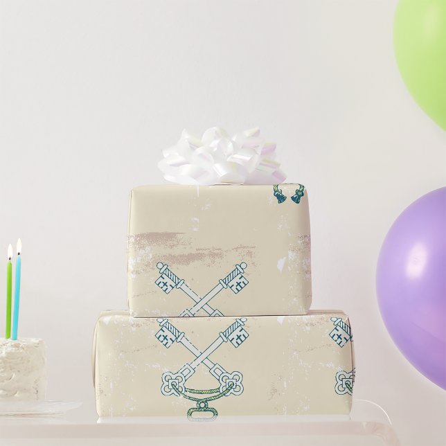 Zwei Tasten zum Zusammenpacken von Papier Geschenkpapier (Von Creator hochgeladen)